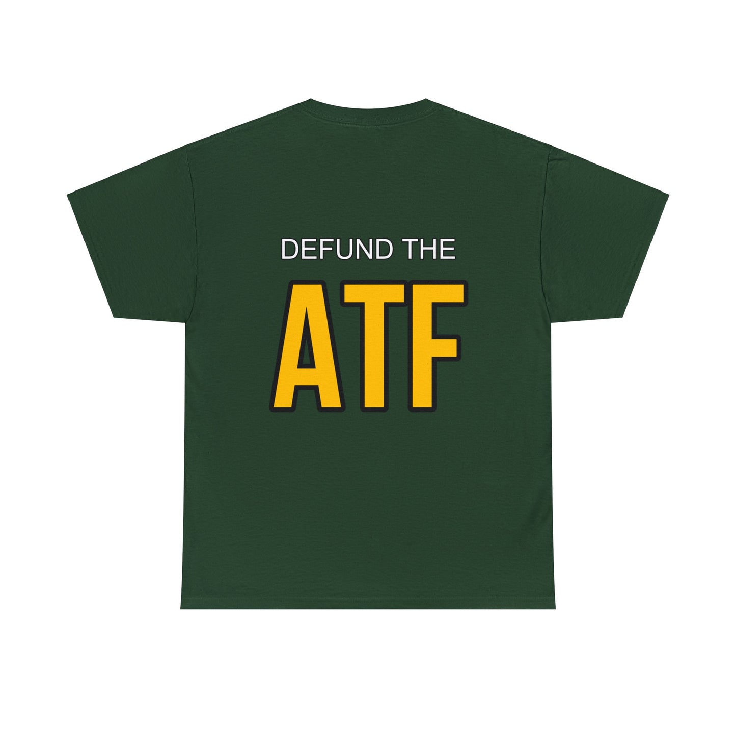 Defund the ATF (front pocket, full back print)