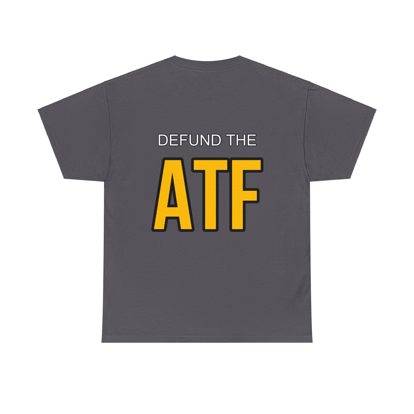 Defund the ATF (front pocket, full back print)
