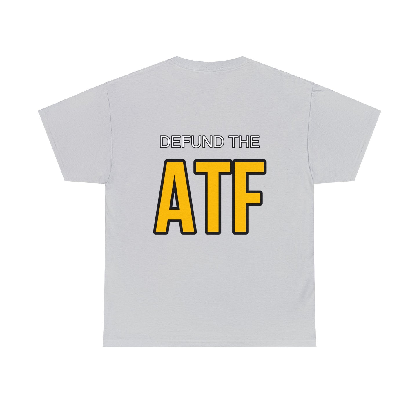 Defund the ATF (front pocket, full back print)