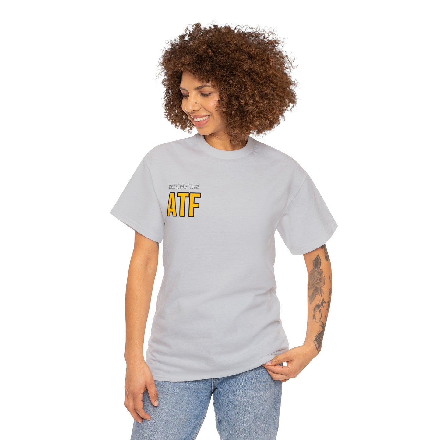 Defund the ATF (front pocket, full back print)