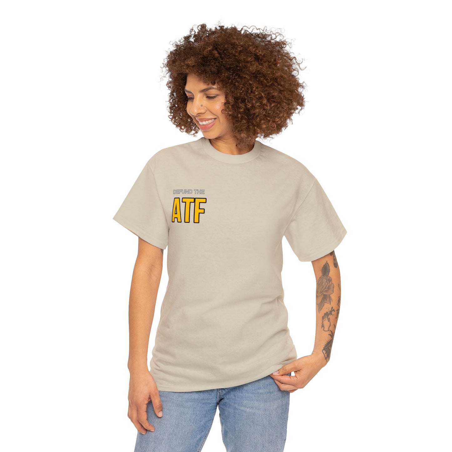 Defund the ATF (front pocket, full back print)