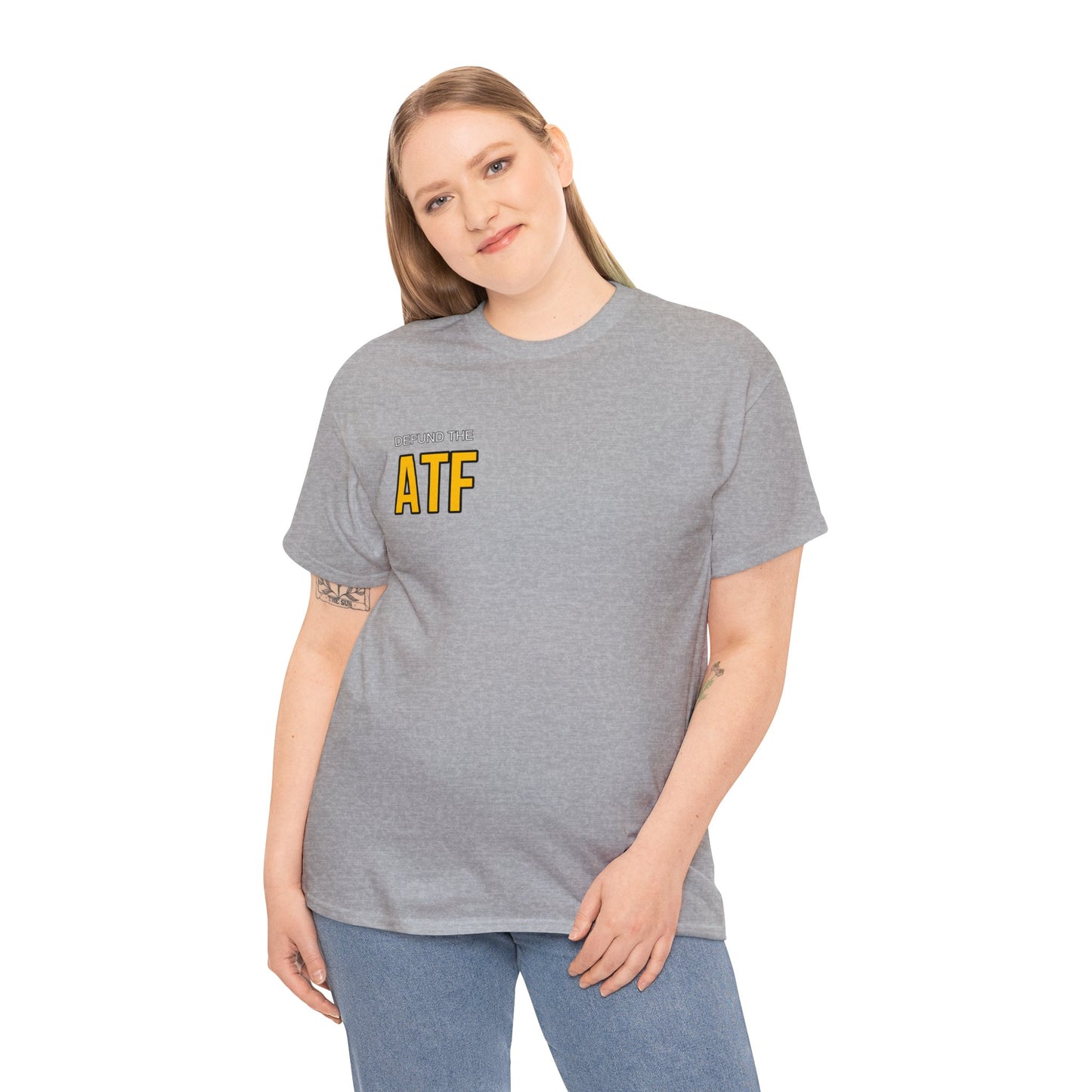 Defund the ATF (front pocket, full back print)