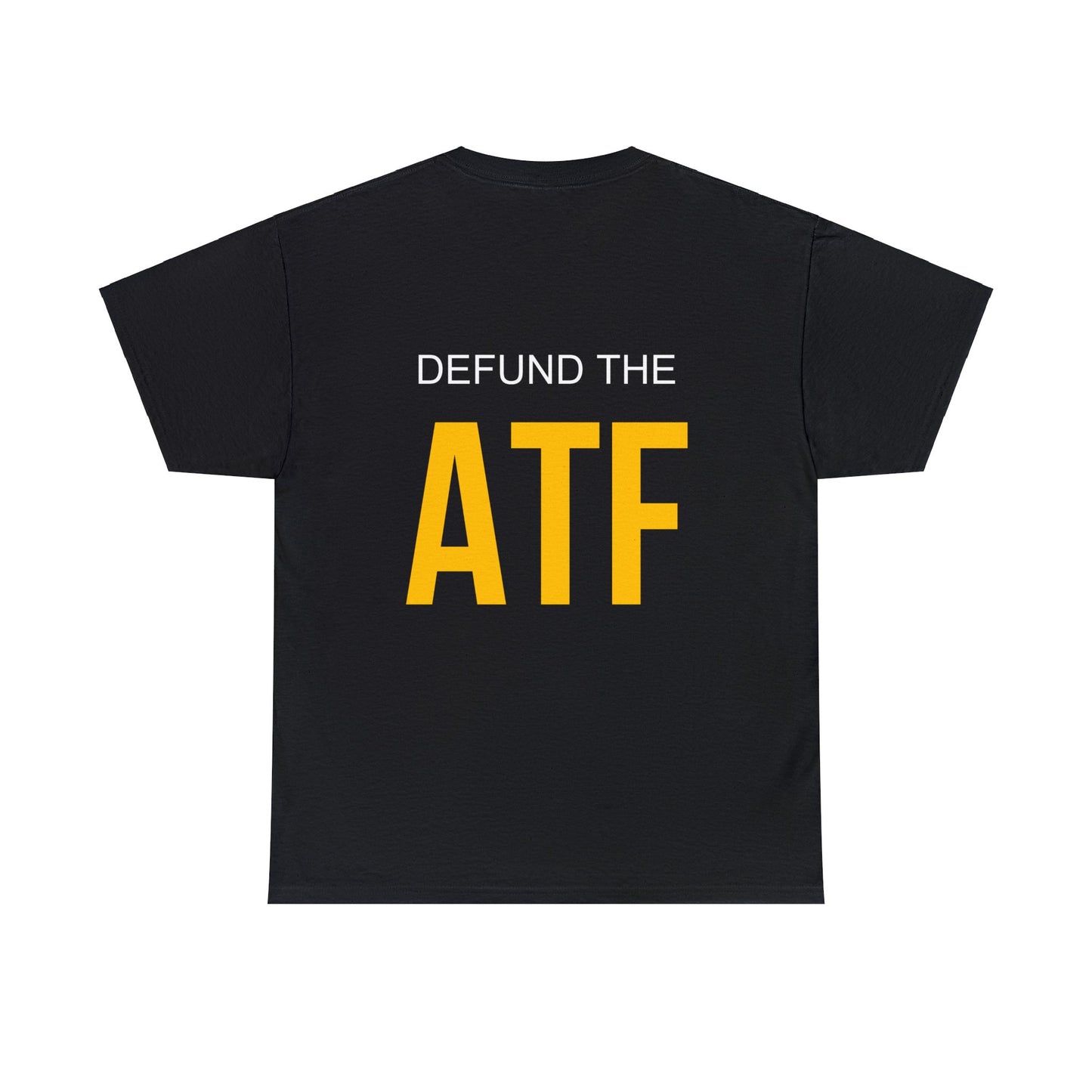 Defund the ATF (front pocket, full back print)