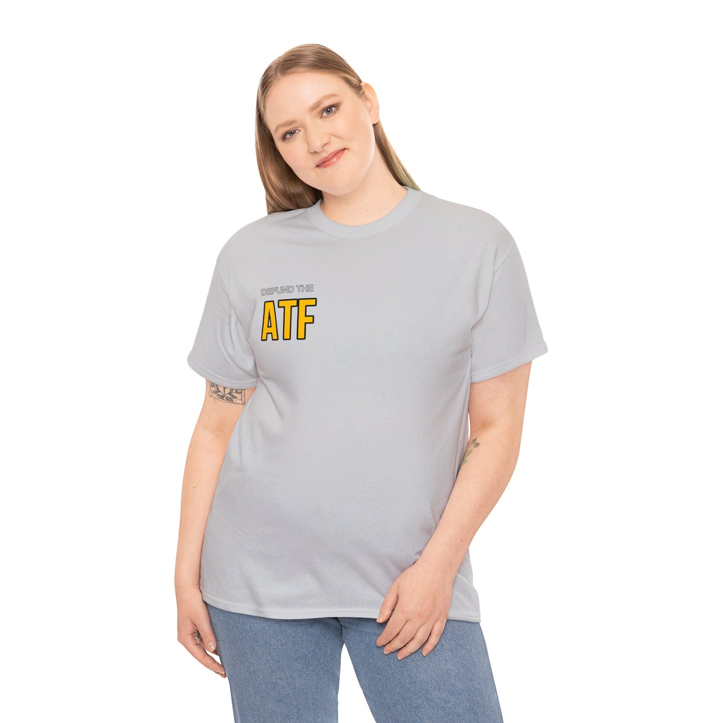 Defund the ATF (front pocket, full back print)