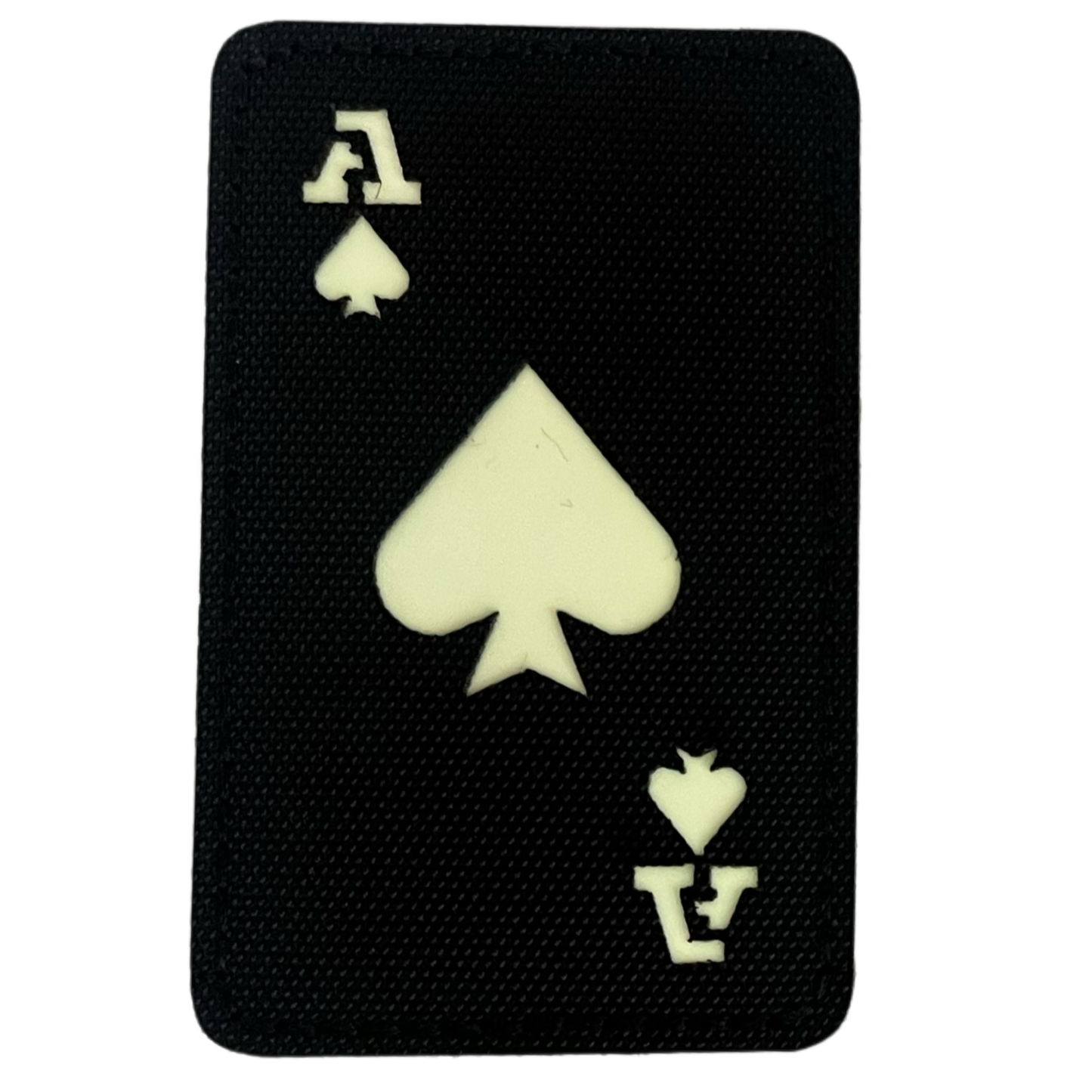 Ace of Spades Sewn Patch (Black on White)