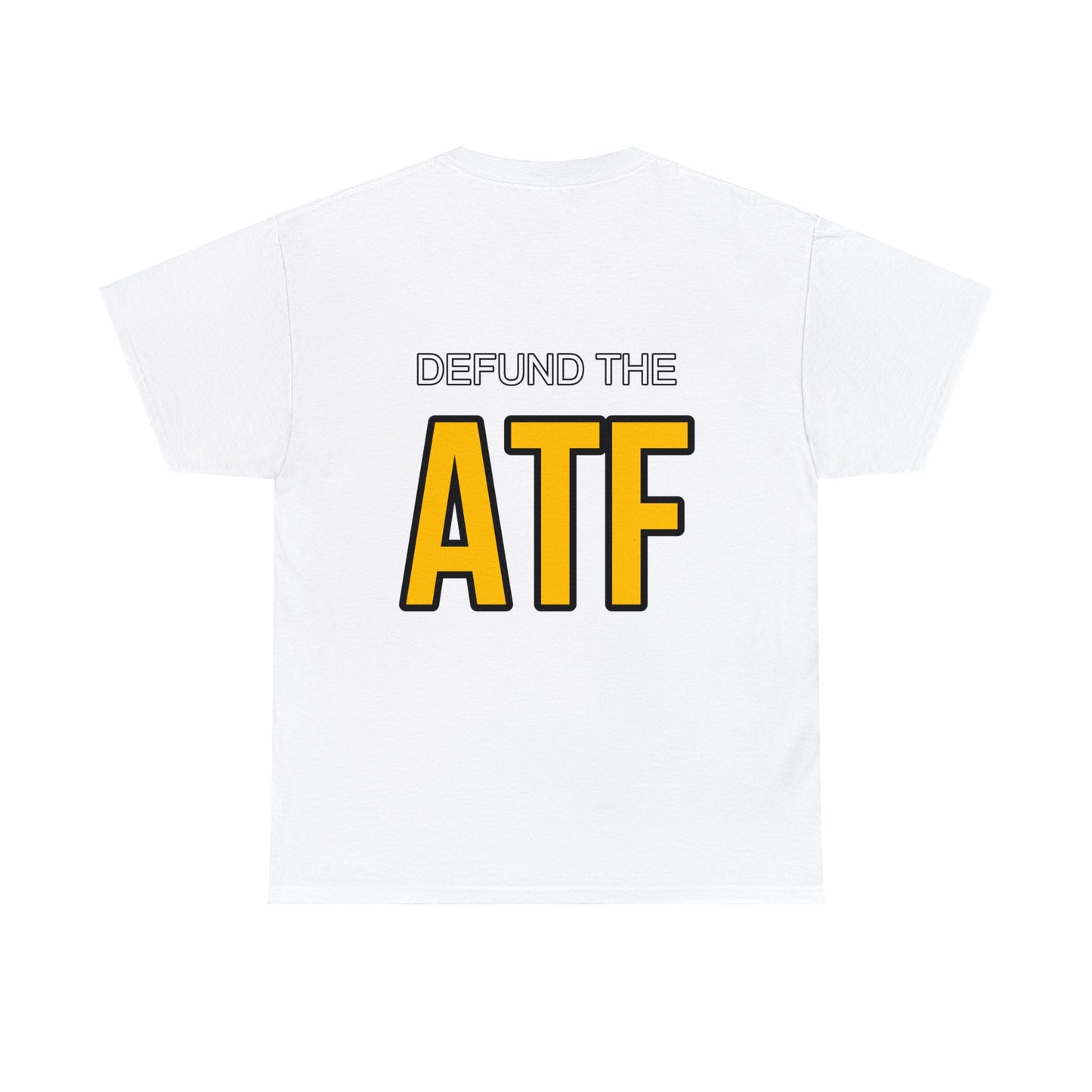 Defund the ATF (front pocket, full back print)