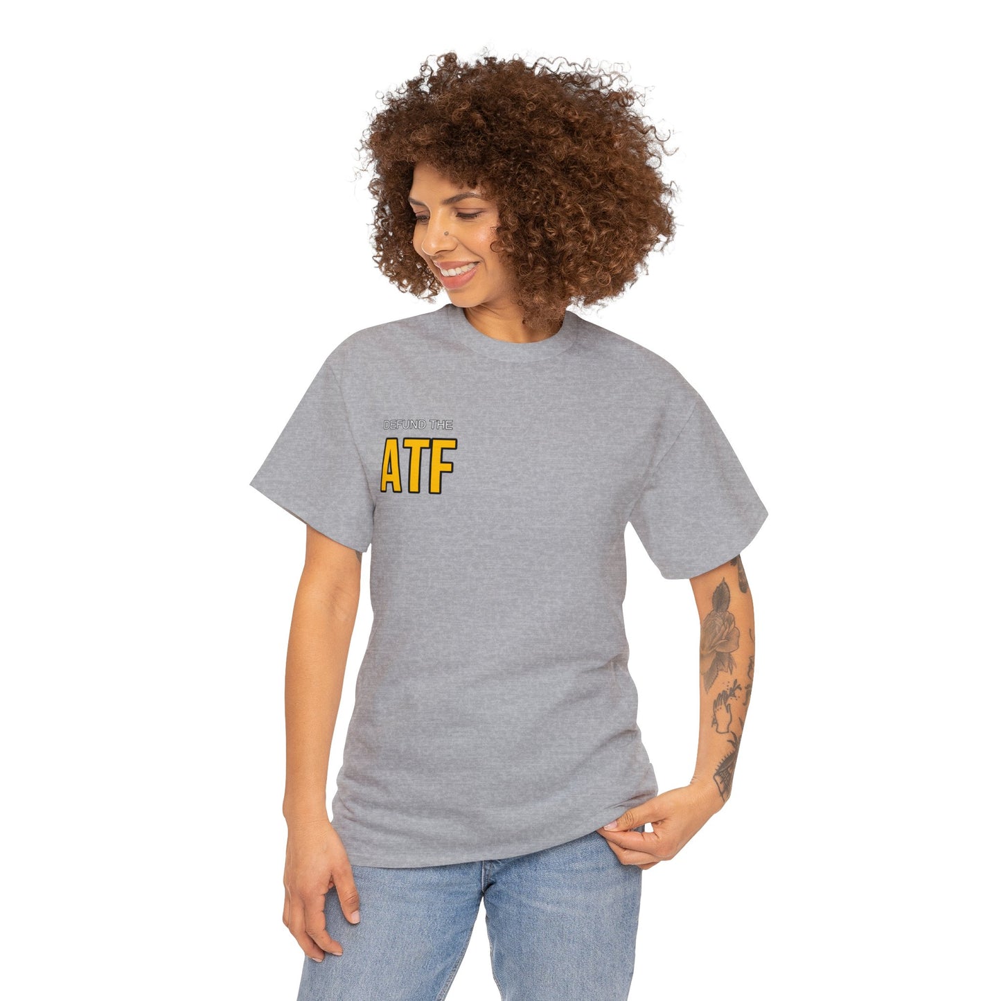 Defund the ATF (front pocket, full back print)