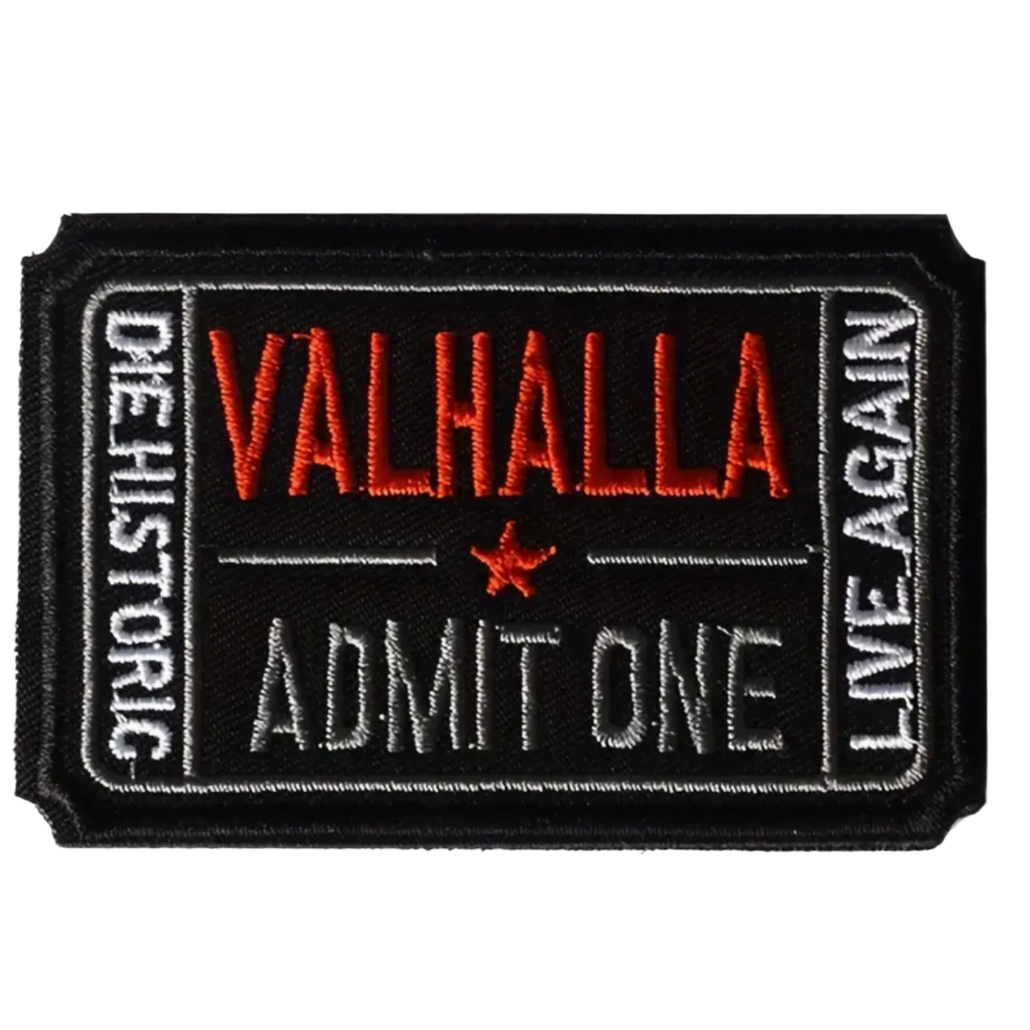 One Way to Valhalla Admission Ticket Sewn Morale Patch