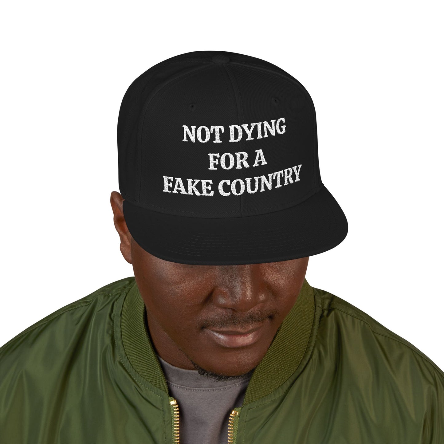 NOT DYING FOR A FAKE COUNTRY "MAGA" EMBROIDERED HAT