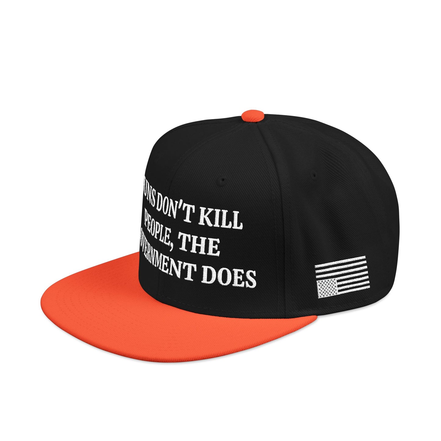 GUNS DON'T KILL PEOPLE, THE GOVERNMENT DOES "MAGA" EMBROIDERED HAT