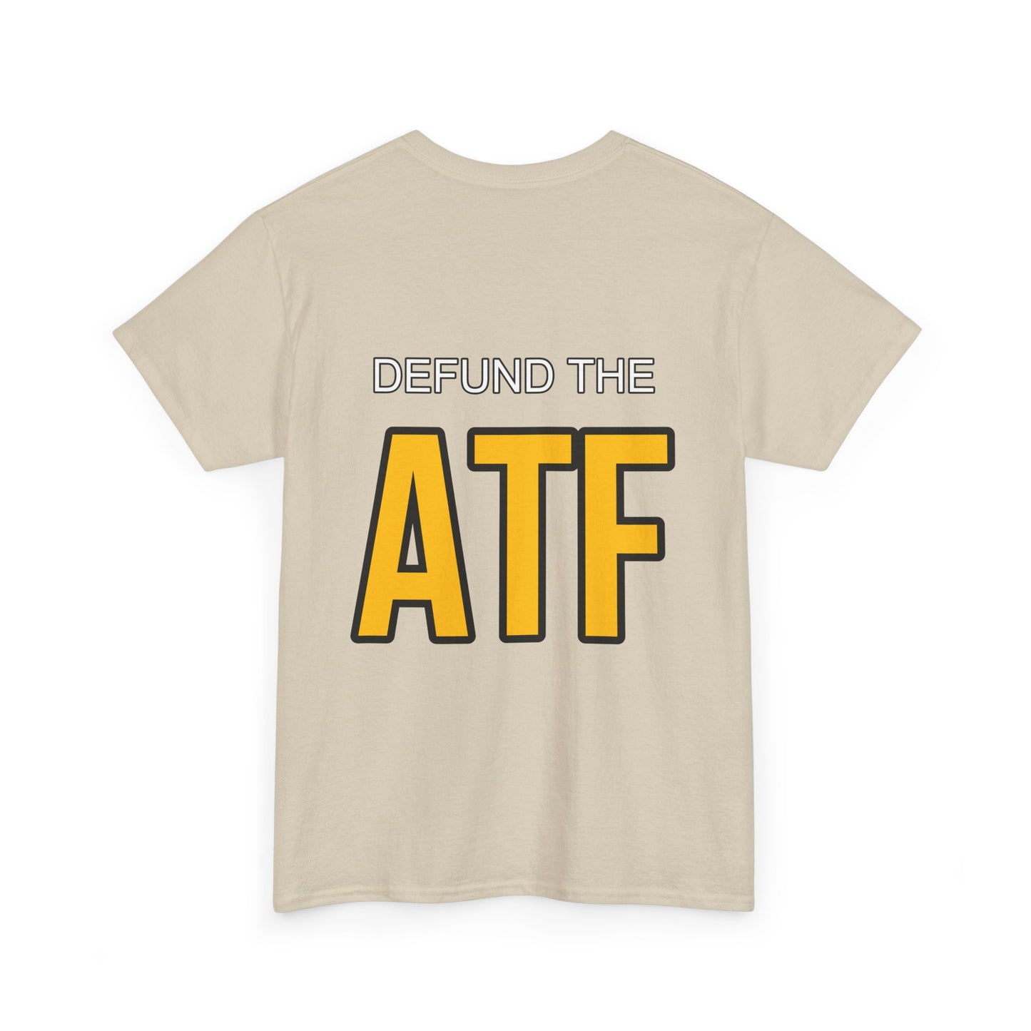 DEFUND THE ATF (front pocket, full back print)