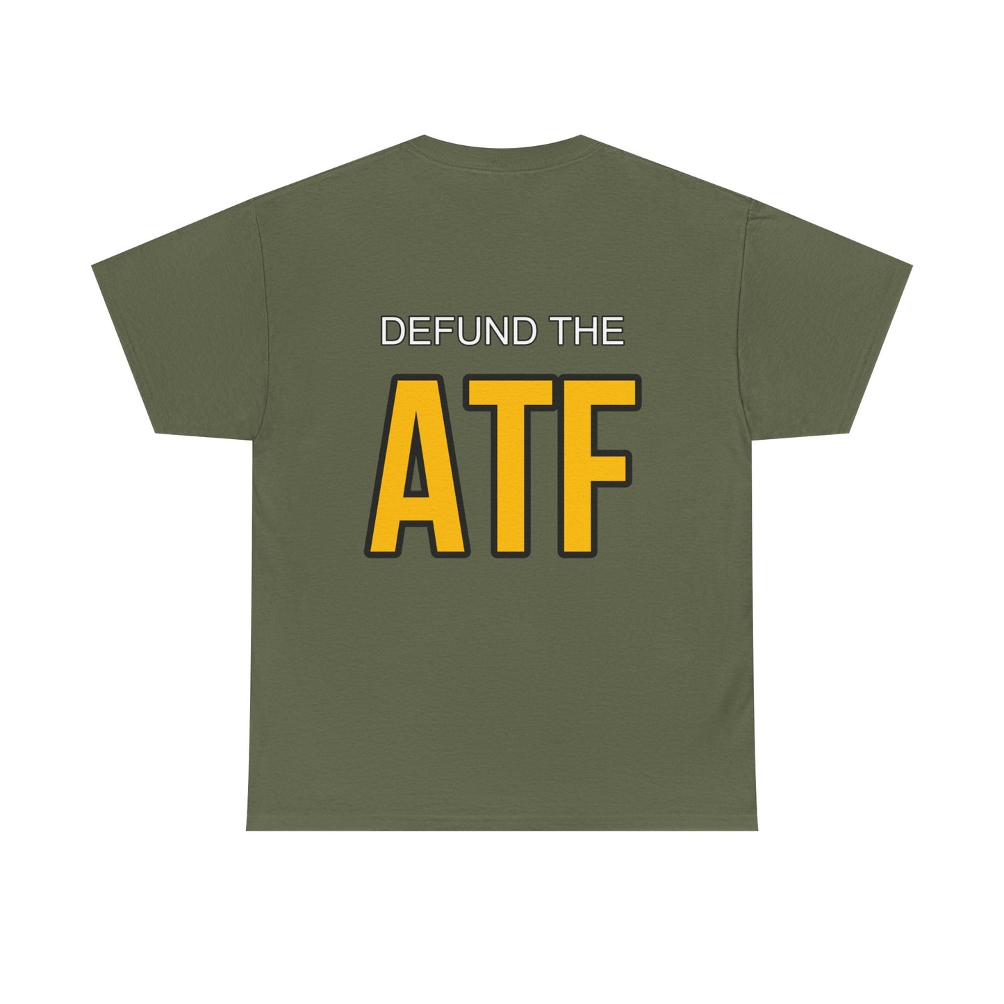 DEFUND THE ATF (front pocket, full back print)