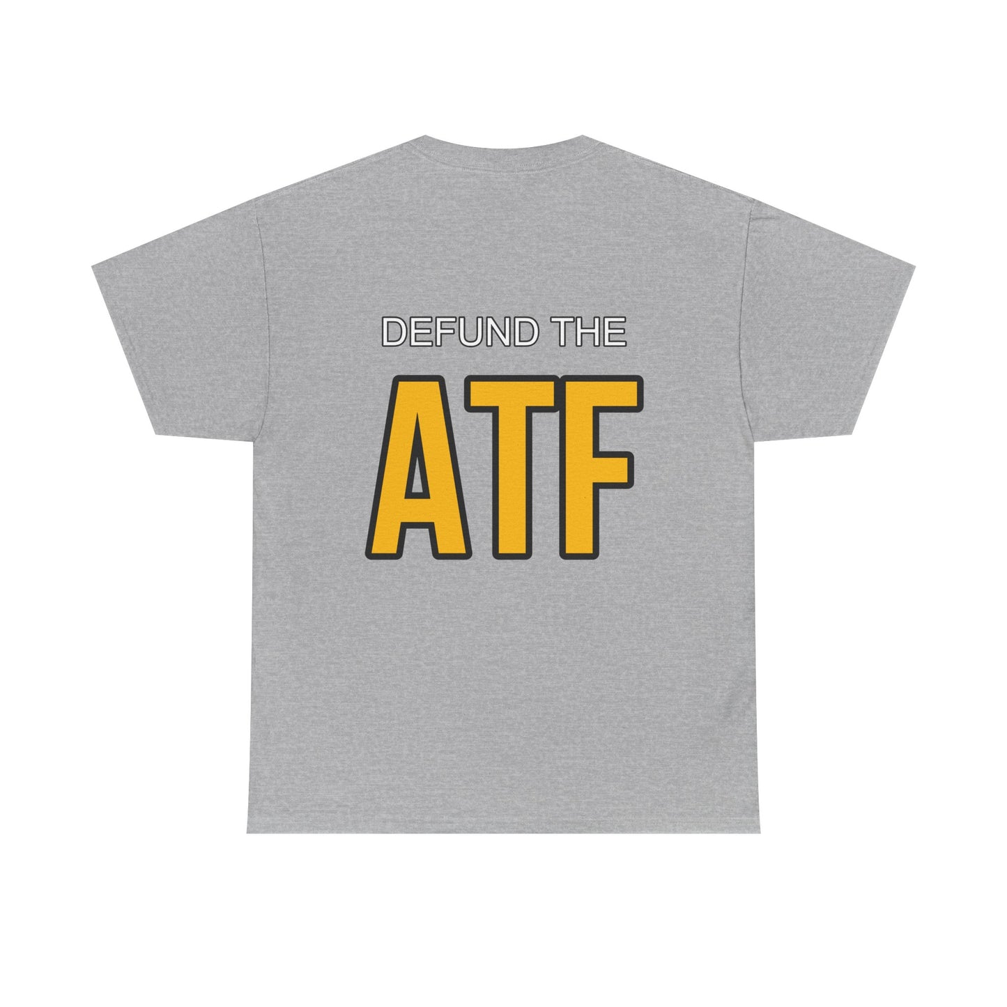 DEFUND THE ATF (front pocket, full back print)