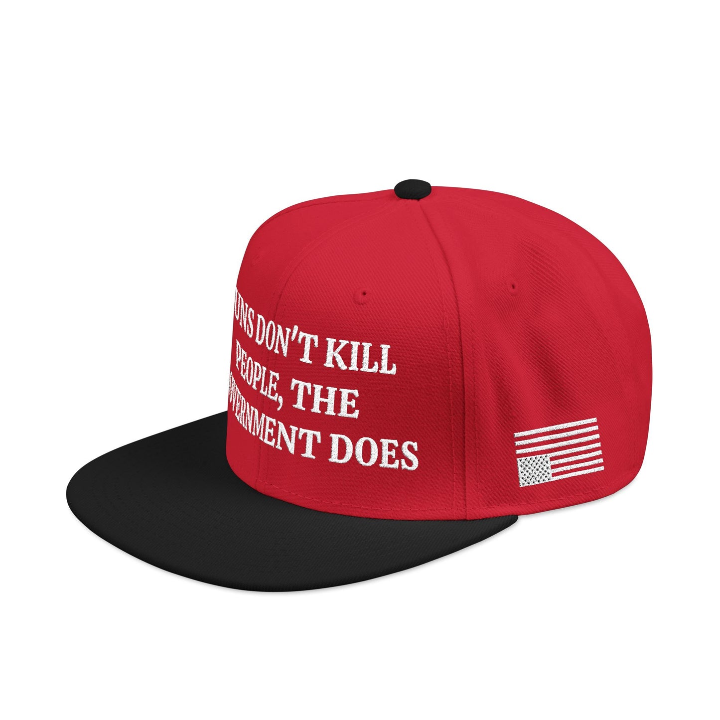 GUNS DON'T KILL PEOPLE, THE GOVERNMENT DOES "MAGA" EMBROIDERED HAT