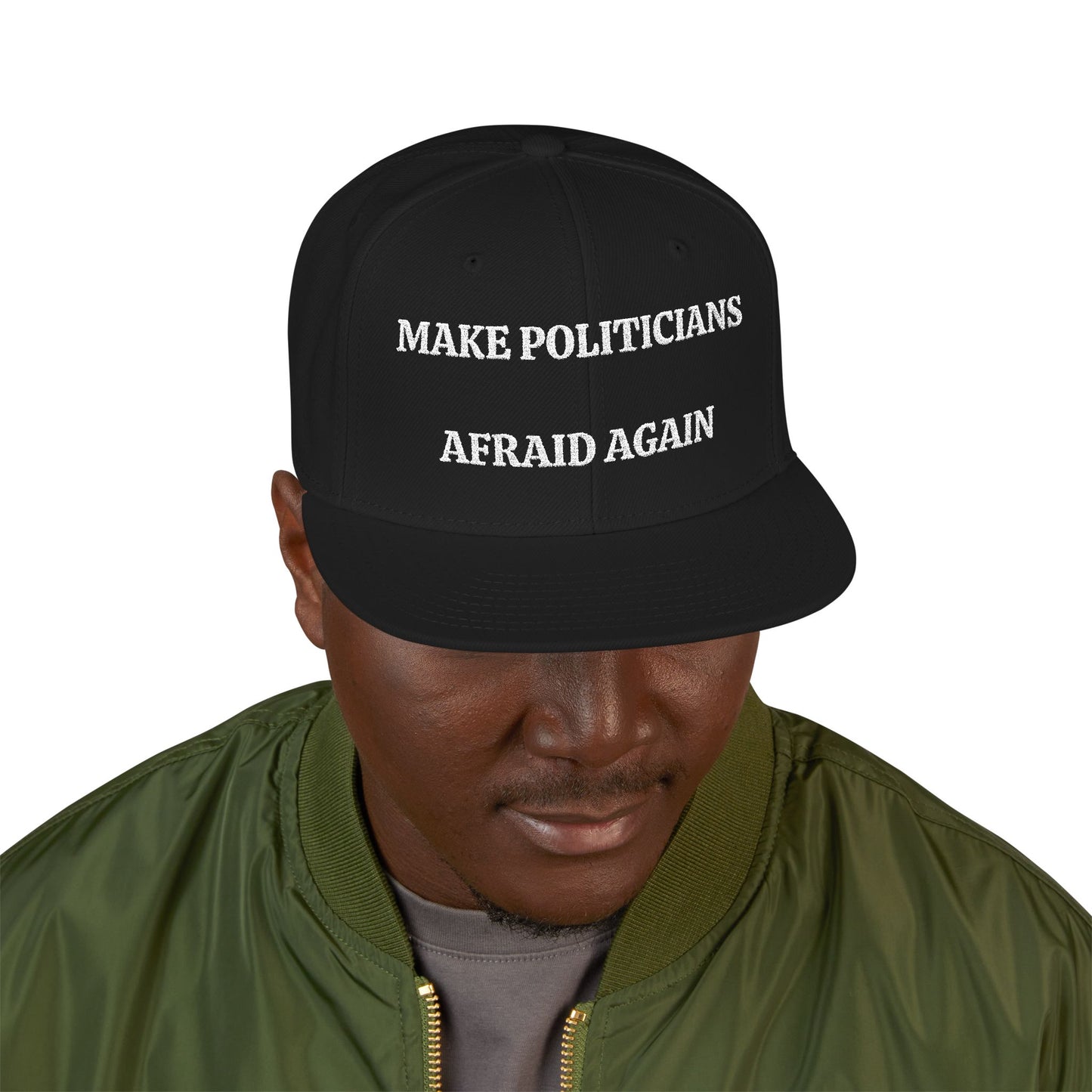 MAKE POLITICIANS AFRAID AGAIN "MAGA" EMBROIDERED HAT