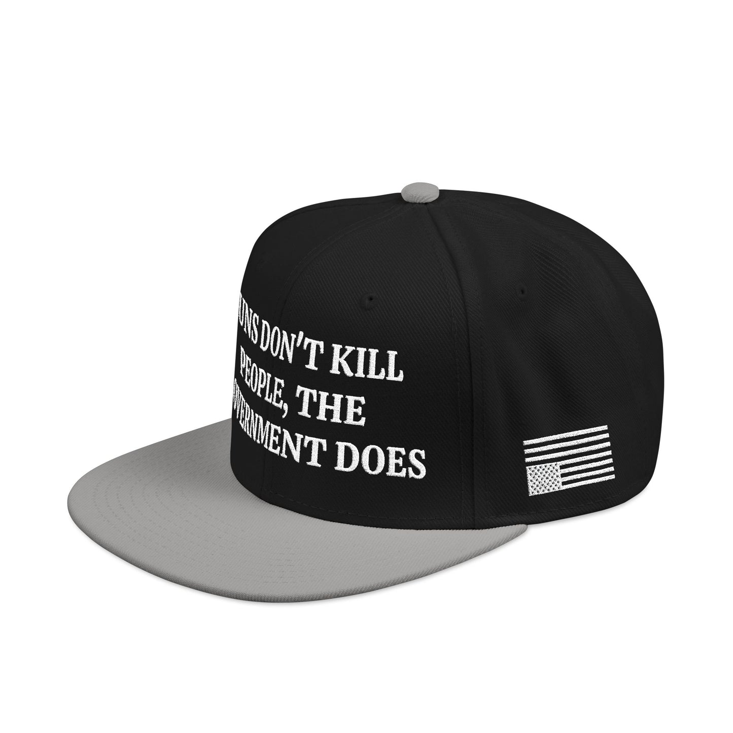 GUNS DON'T KILL PEOPLE, THE GOVERNMENT DOES "MAGA" EMBROIDERED HAT