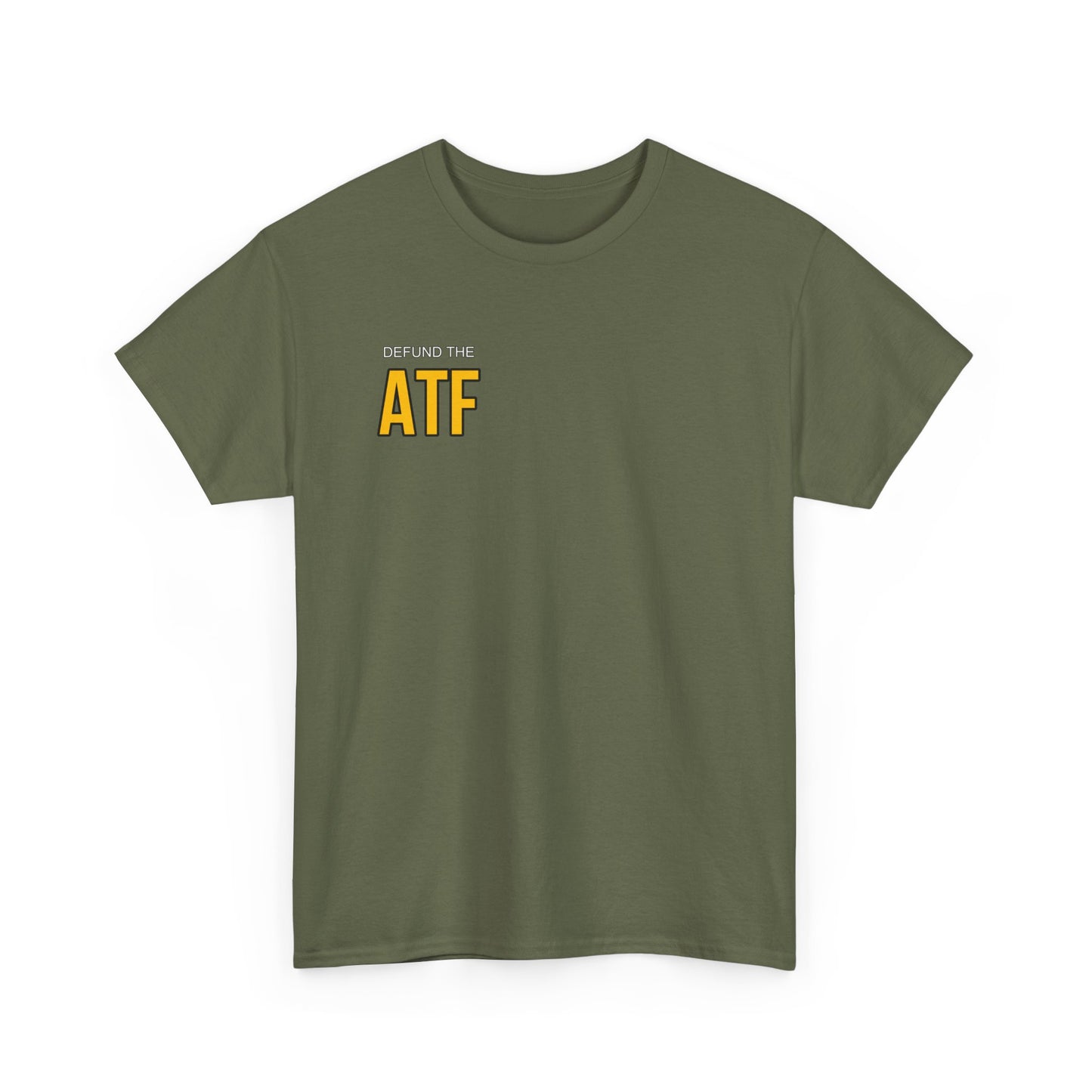 DEFUND THE ATF (front pocket, full back print)