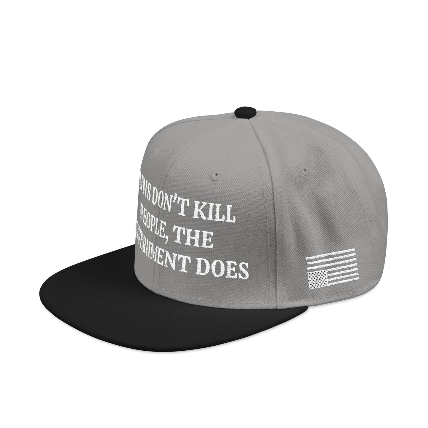 GUNS DON'T KILL PEOPLE, THE GOVERNMENT DOES "MAGA" EMBROIDERED HAT