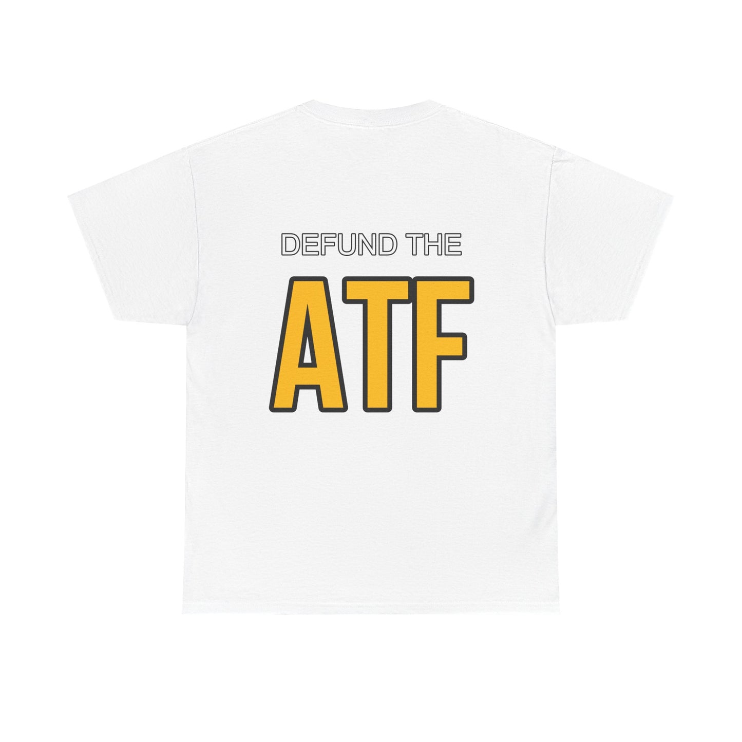 DEFUND THE ATF (front pocket, full back print)