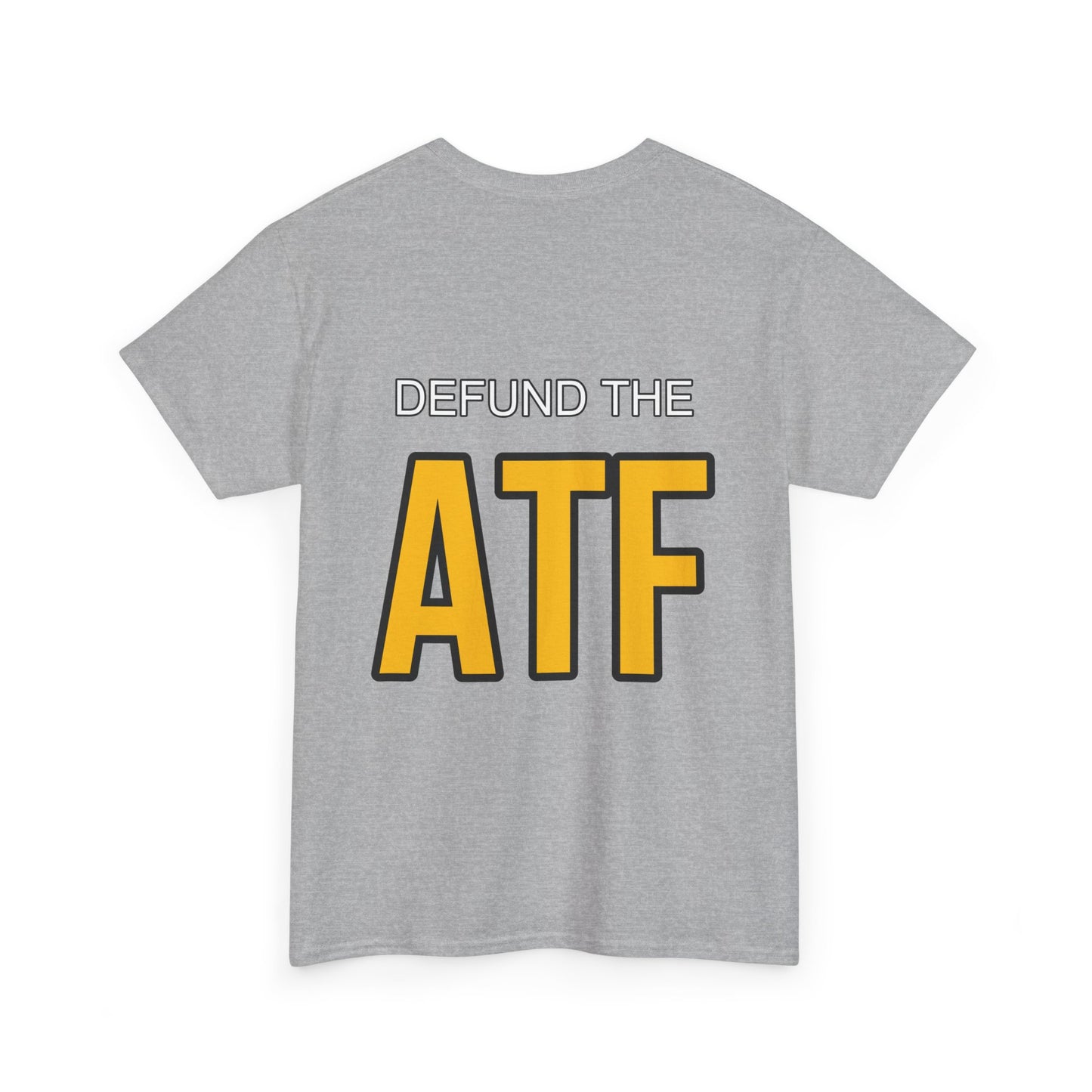 DEFUND THE ATF (front pocket, full back print)