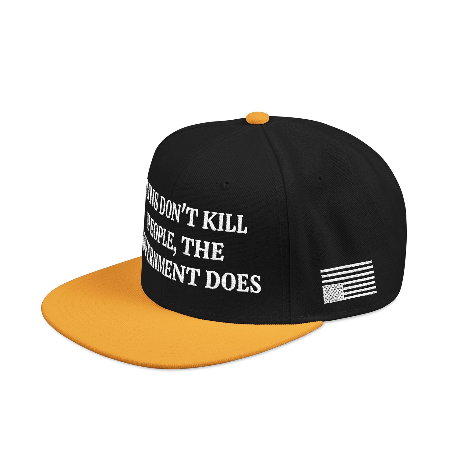 GUNS DON'T KILL PEOPLE, THE GOVERNMENT DOES "MAGA" EMBROIDERED HAT