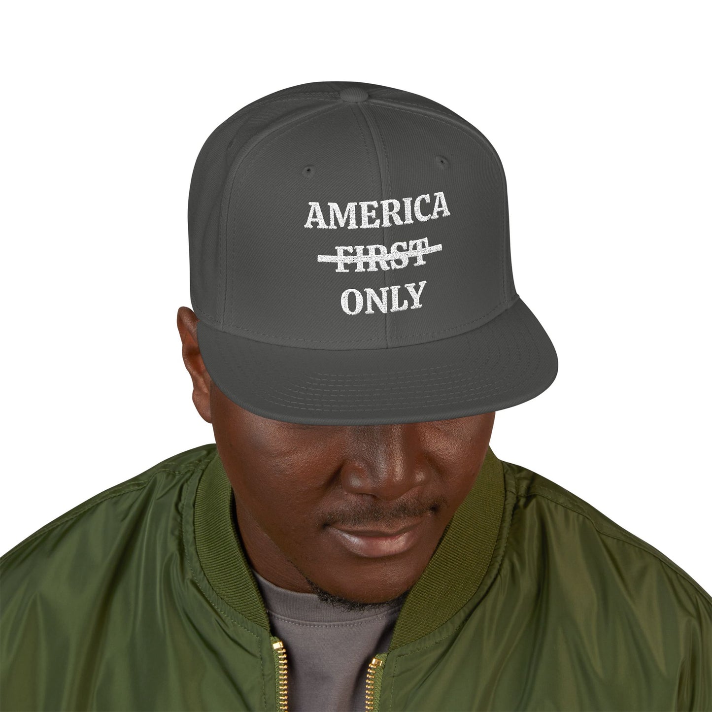 AMERICA ONLY "MAGA" EMBROIDERED HAT