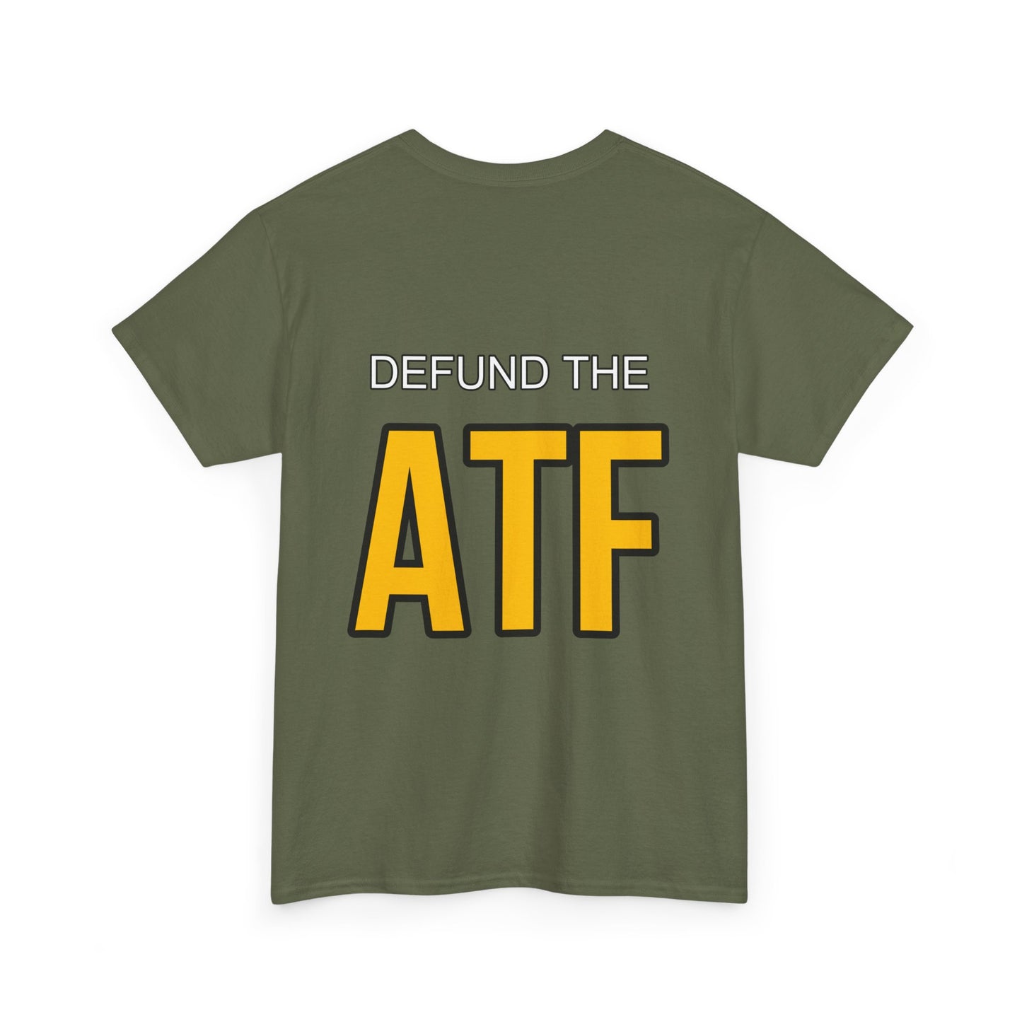DEFUND THE ATF (front pocket, full back print)