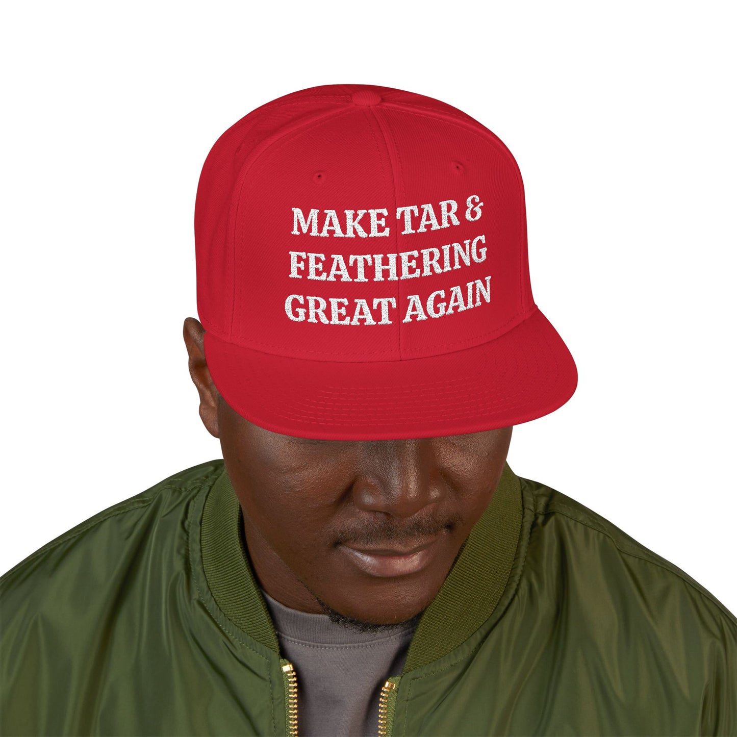 MAKE TAR & FEATHERING GREAT AGAIN "MAGA" EMBROIDERED HAT