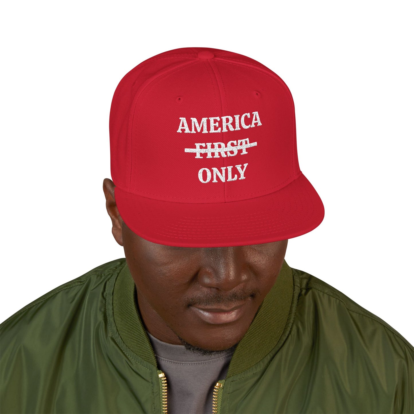 AMERICA ONLY "MAGA" EMBROIDERED HAT