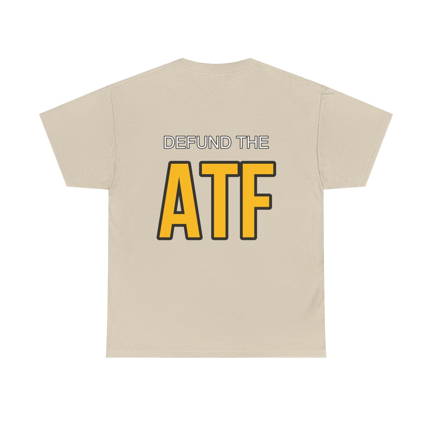 DEFUND THE ATF (front pocket, full back print)