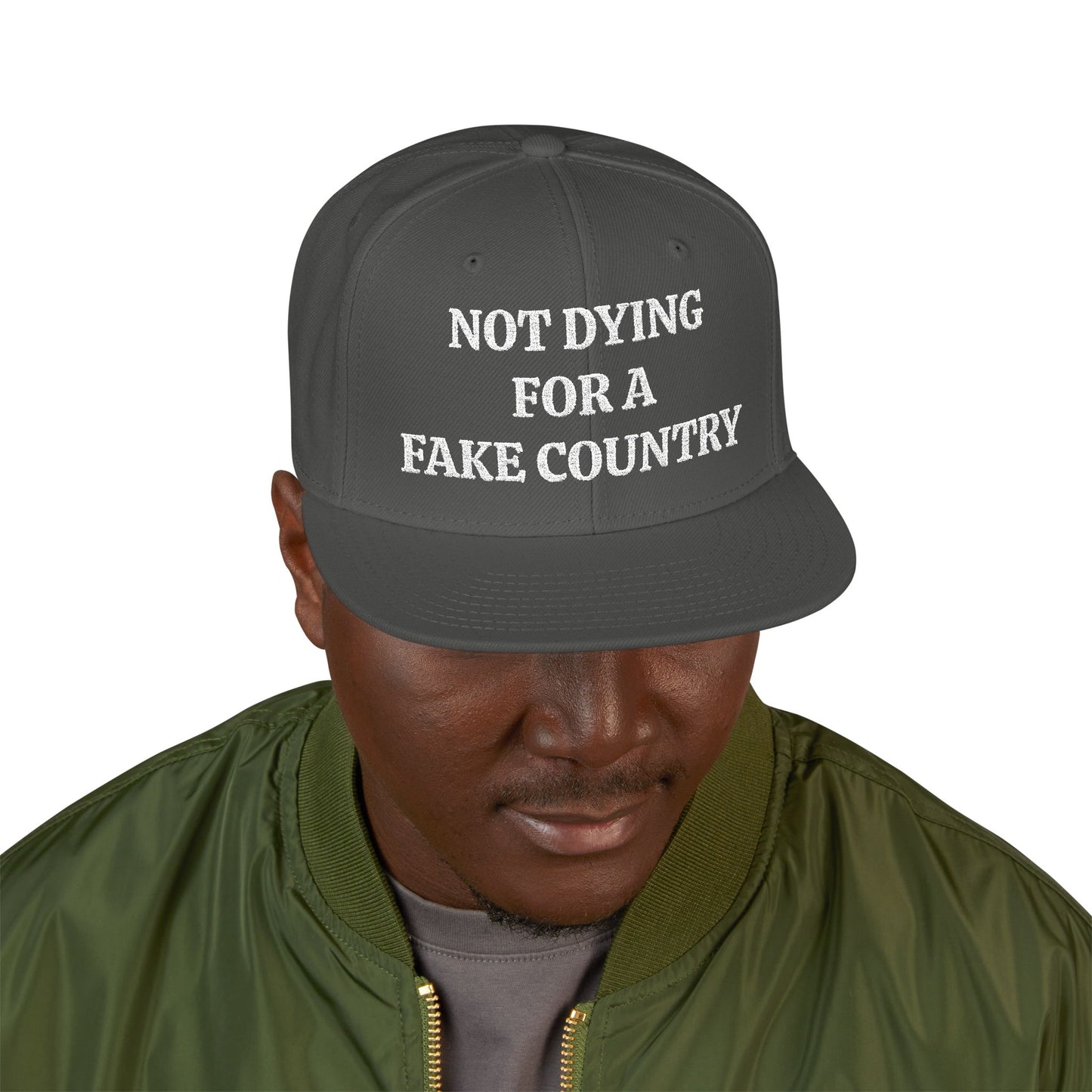 NOT DYING FOR A FAKE COUNTRY "MAGA" EMBROIDERED HAT