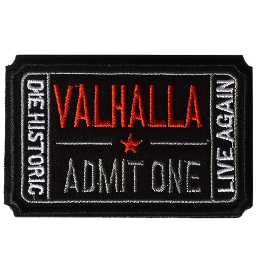 One Way to Valhalla Admission Ticket Sewn Morale Patch