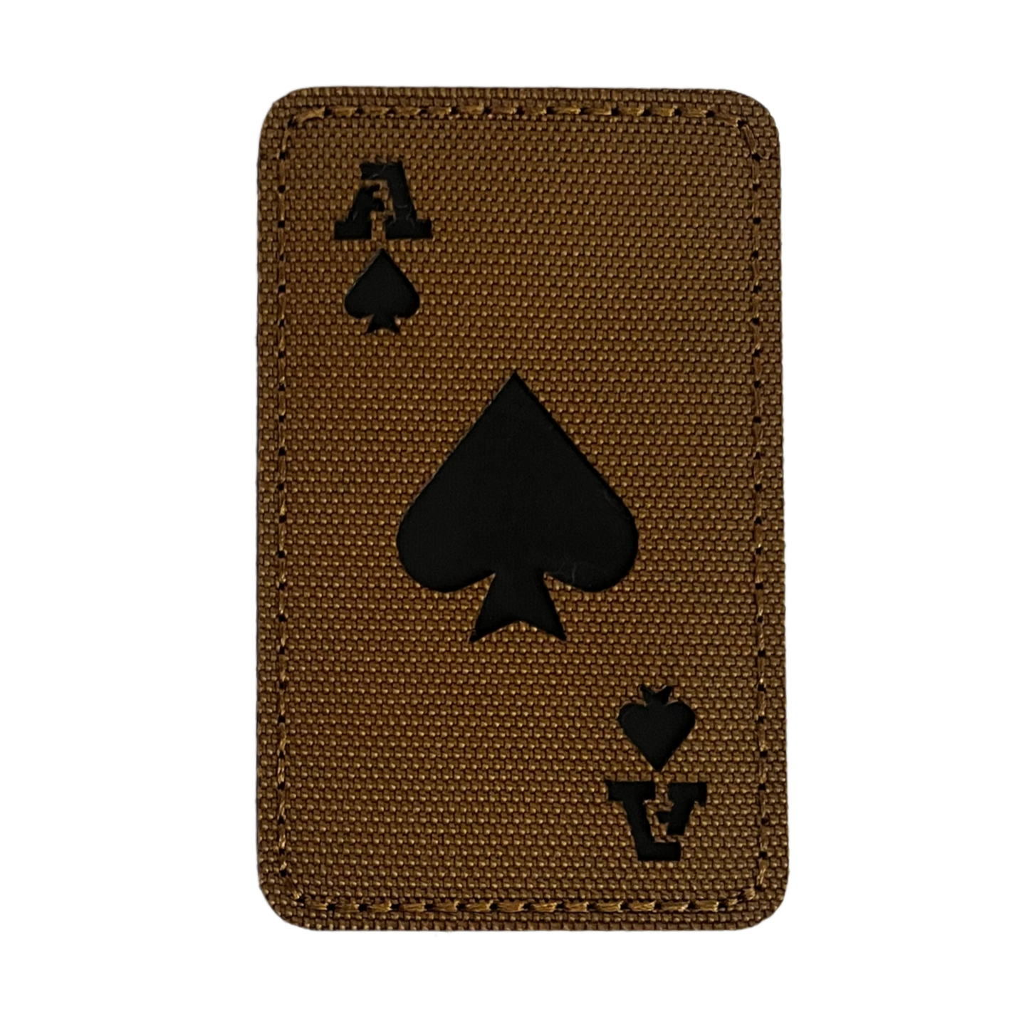 Ace of Spades Sewn Patch (Coyote Brown)