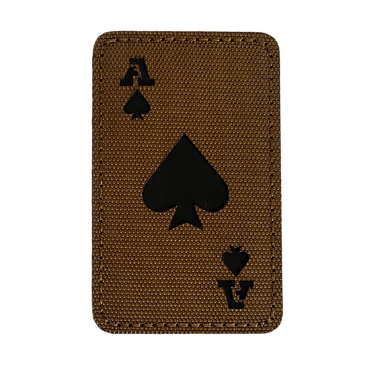 Ace of Spades Sewn Patch (Coyote Brown)
