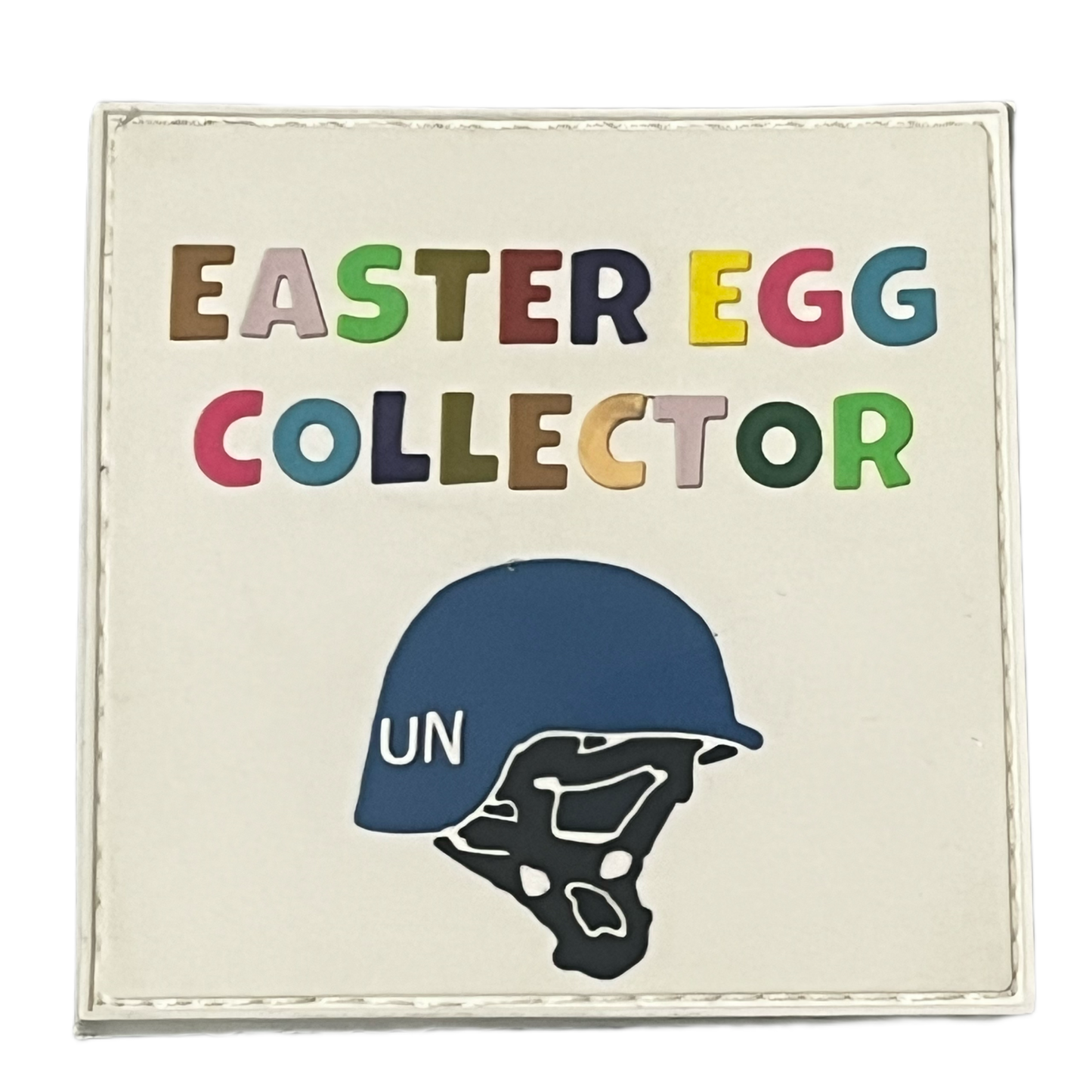 Easter Egg (UN Helmet) Collector PVC Morale Patch